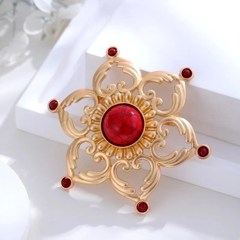 Retro Streetwear Fruit Flower Alloy Inlay Rhinestones Unisex Brooches