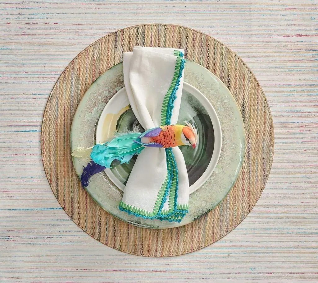 Rio Napkin Ring in Multi, Set of 4