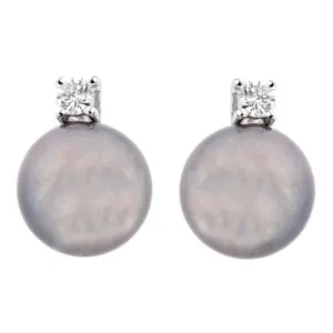 Salvini Pearl Diamond 18k White Gold Earrings