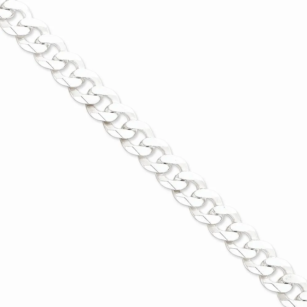 Silver 13.00-mm Solid Beveled Link Curb Chain