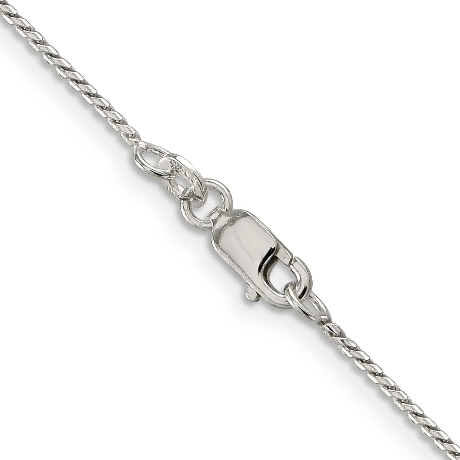 Silver Polish 1.00-mm Solid Round Franco Chain