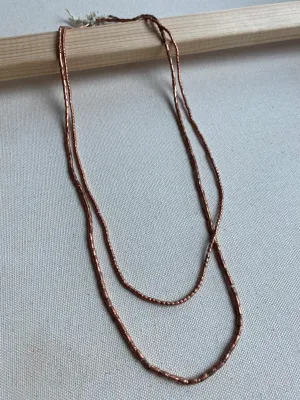 Sourced Textile Metal Layering Necklace