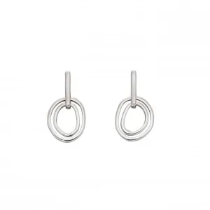 Sterling Silver Organic Double Hoop Earrings E5847