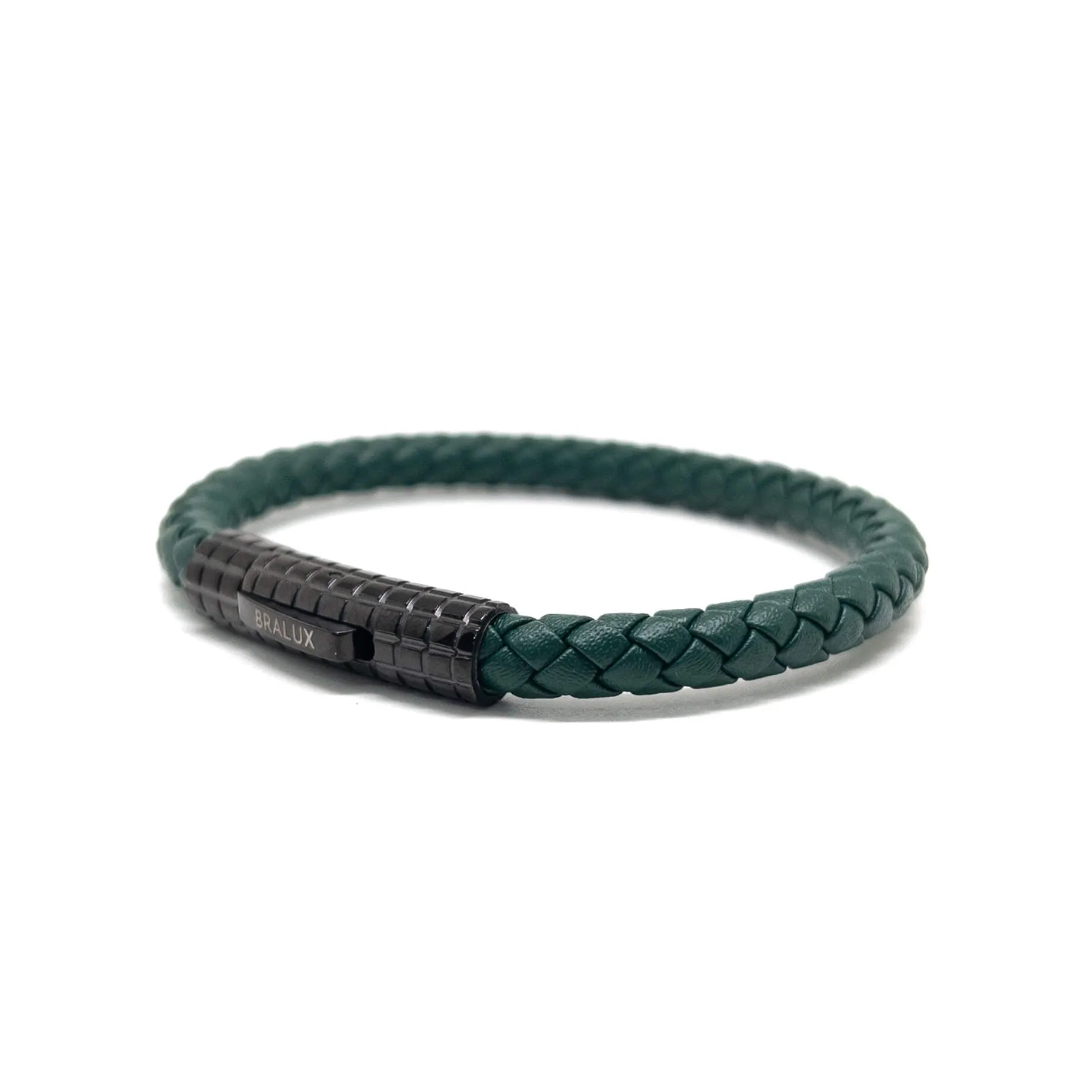 The 6mm Green and Gold Buckle Bracelet