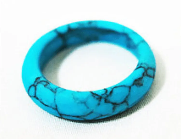 Turquoise stone band ring