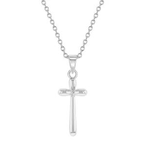 Unique Thin Cross Girls Pendant Necklace