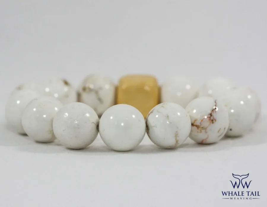 White Cobblestone Beaded Bracelet