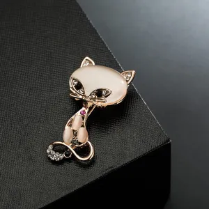 XSB068 - Retro Cat saree Brooch