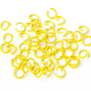 Yellow Colored Jump Rings (70 pieces)