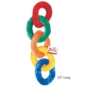 Zanies Colorful Plush Chain 23 Inch Dog Toy